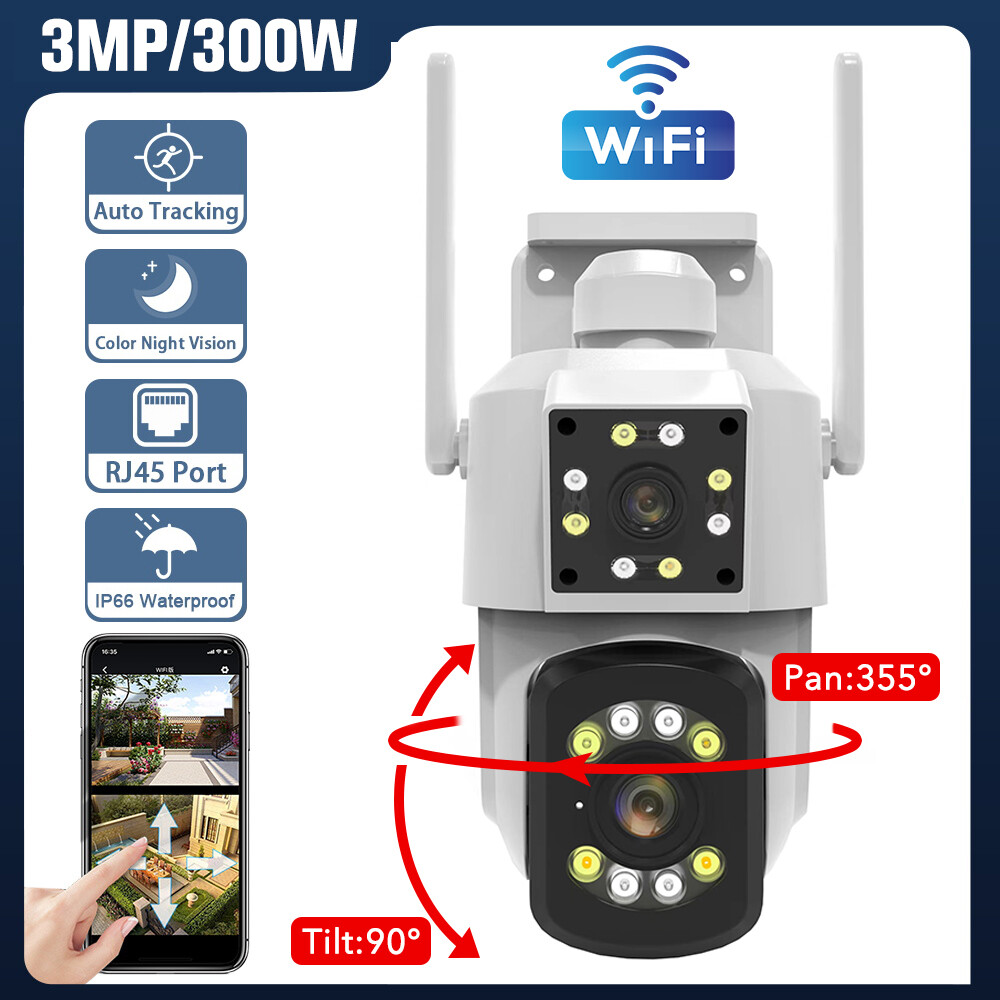 1080P Wireless Camera PTZ Outdoor WiFi Security Camera System CCTV Night Vision