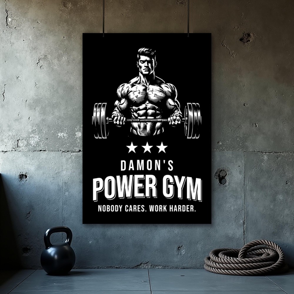 Custom Motivational Fitness Poster for Home Gym Wall Art