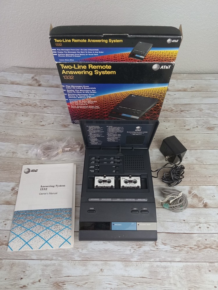 AT&T Two-Line Remote Answering System 1332 Vintage