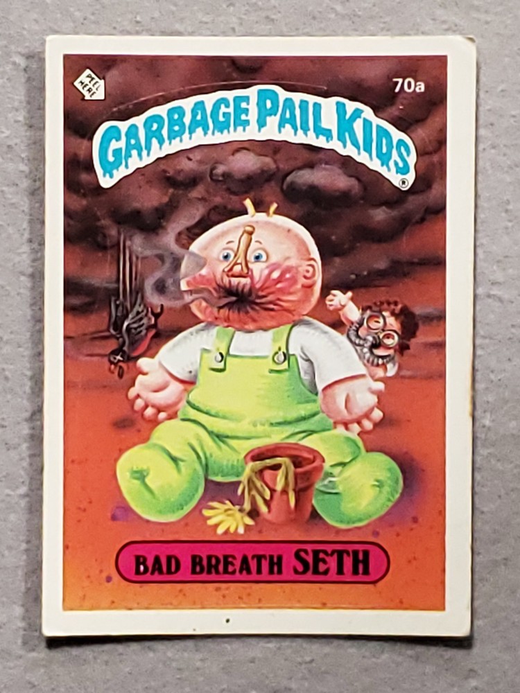 1985 Topps Original Series 2 Garbage Pail Kids GPK #70a Bad Breath Seth