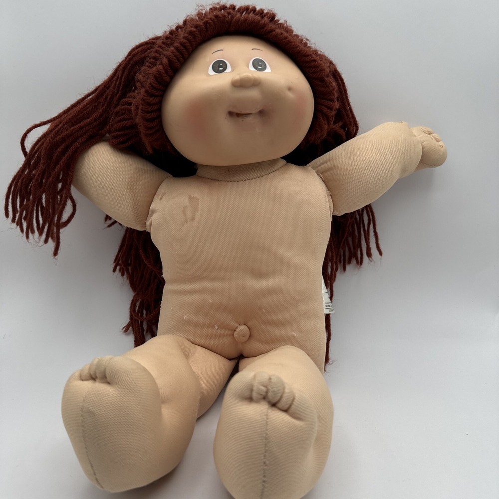 Vintage Cabbage Patch Kids Doll Long Reddish Brown Hair Brown Eyes 17