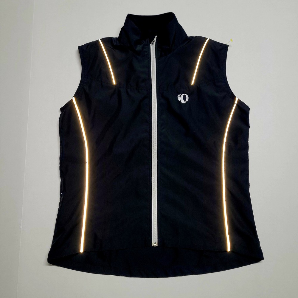 Pearl iZumi Elite Full Zip Sleeveless Women's Large Tank Top Reflective EUC