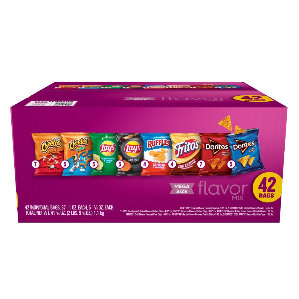 Flavor Mix Variety Pack Snack Chips 42 Count Multipack