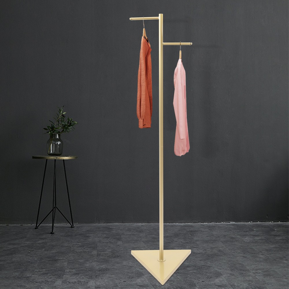 2-Hook Metal Coat Rack for Retail Store Clothing Display