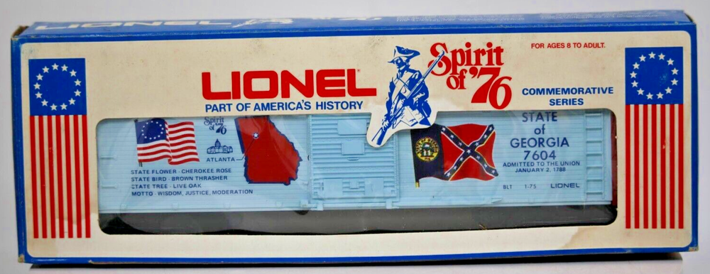 Lionel O Gauge State of Georgia Boxcar 6-7604 EX Box 1 48 Scale New in Box