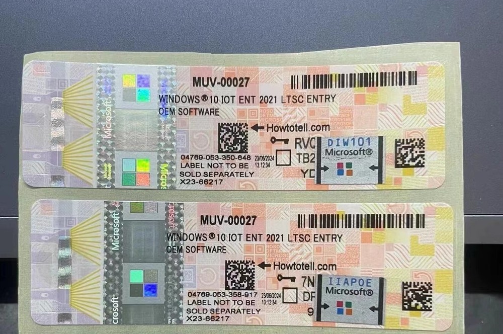 Product Activation Code Sticker OEM IOT ENT LTSC ENTRY WINDOW 10 11-image
