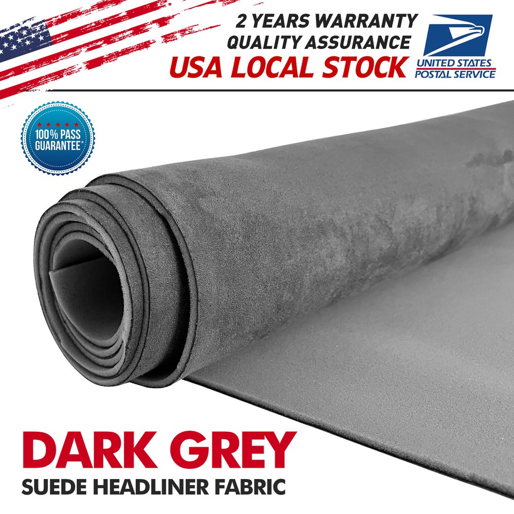 Gray Suede Fabric Car Carpet Trunk liner Marine Boat Roof Underfelt Upholstery