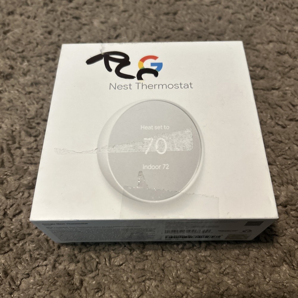 NEW GOOGLE NEST SMAR THERMOSTAT SNOW - GA01334-US! QUALITY! NEW!