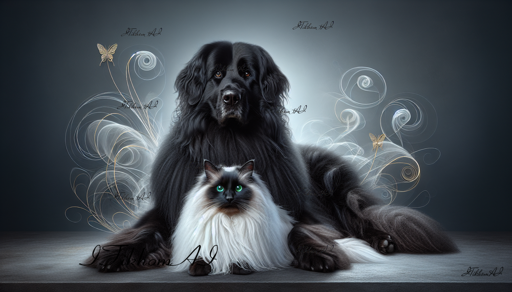 Digital Art Portrait of Animals with Watercolor Background for Desktop Decor  -image