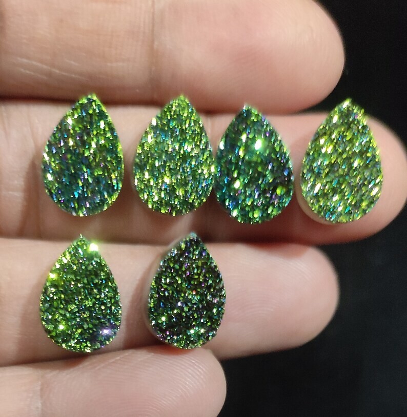 Natural Titanium Agate Druzy Quartz Designer Gemstone Earrings Supply Pear Drusy