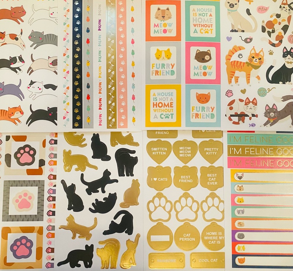 355+ Stickers Animal Cats Paws Birds Butterflies Fruit Flowers Plants Farmhouse