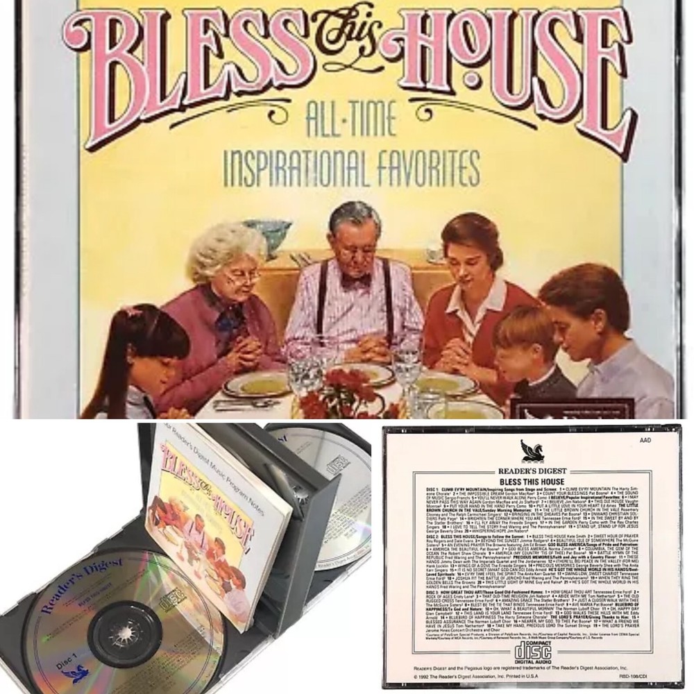 Bless This House All Time Inspirational Favorites Readers Digest 3 CD Set 1992