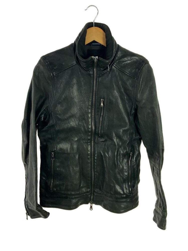 Jun Hashimoto Black Leather Blouson Jacket 1021520002 2296