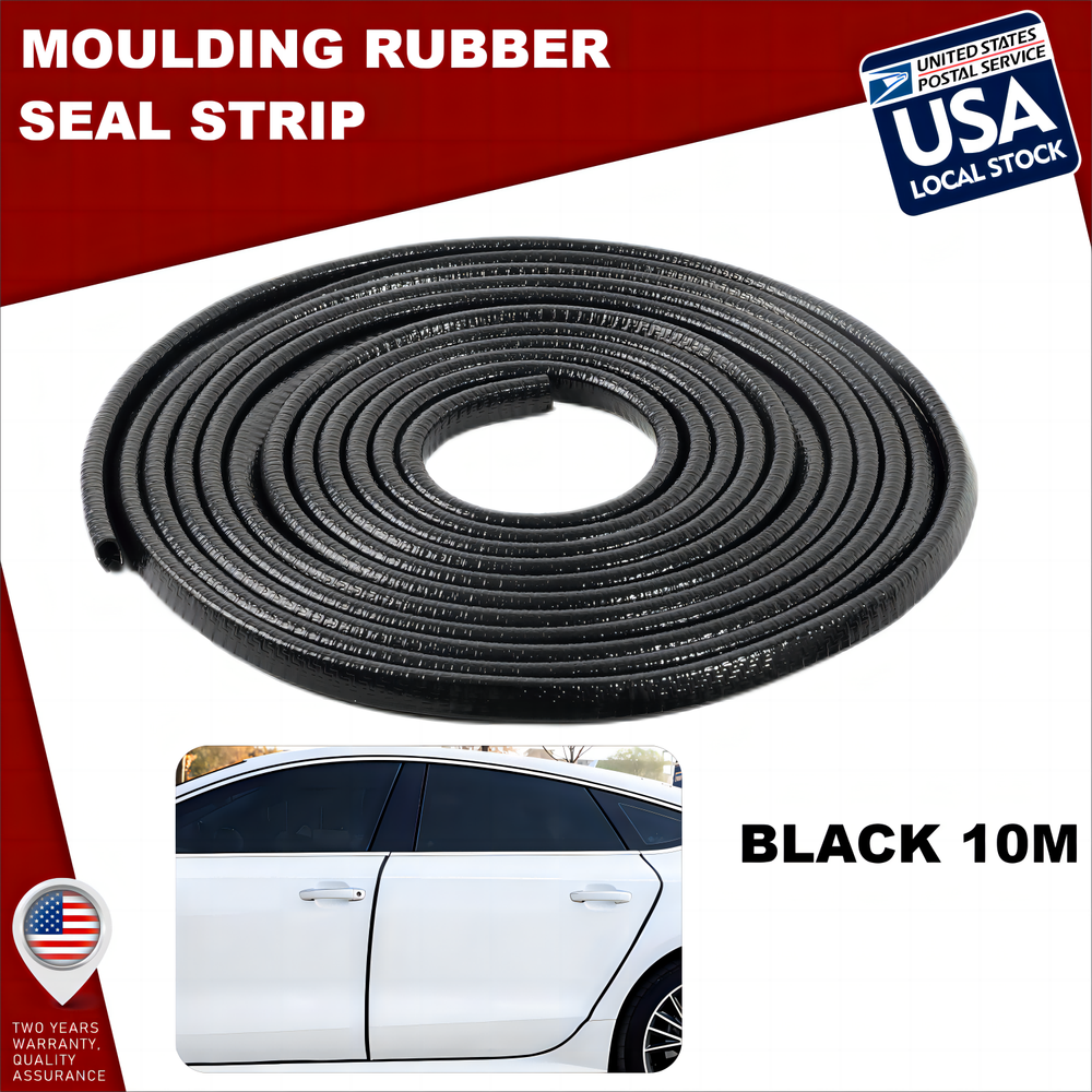 Black 32 Feet Car Auto Rubber Seal Trim Molding Door Edge U Lock Protector Strip