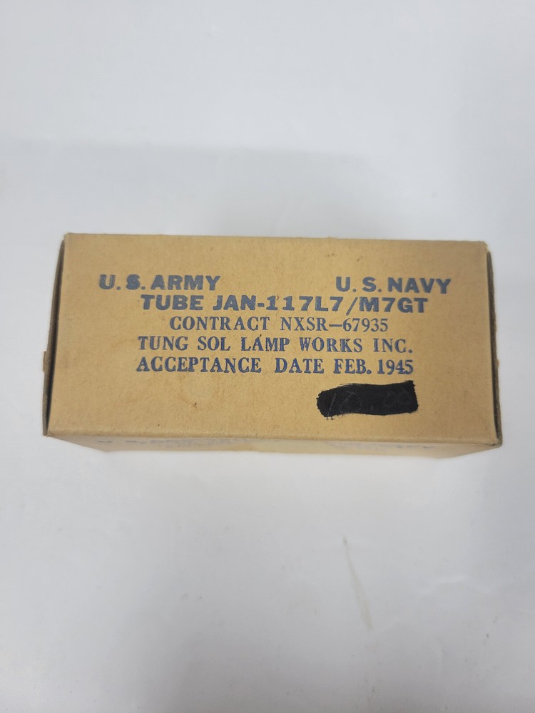 NOS Sylvania JAN-117L7 M7GT vacuum tube rectifier with Tung Sol 2/45 beam-power
