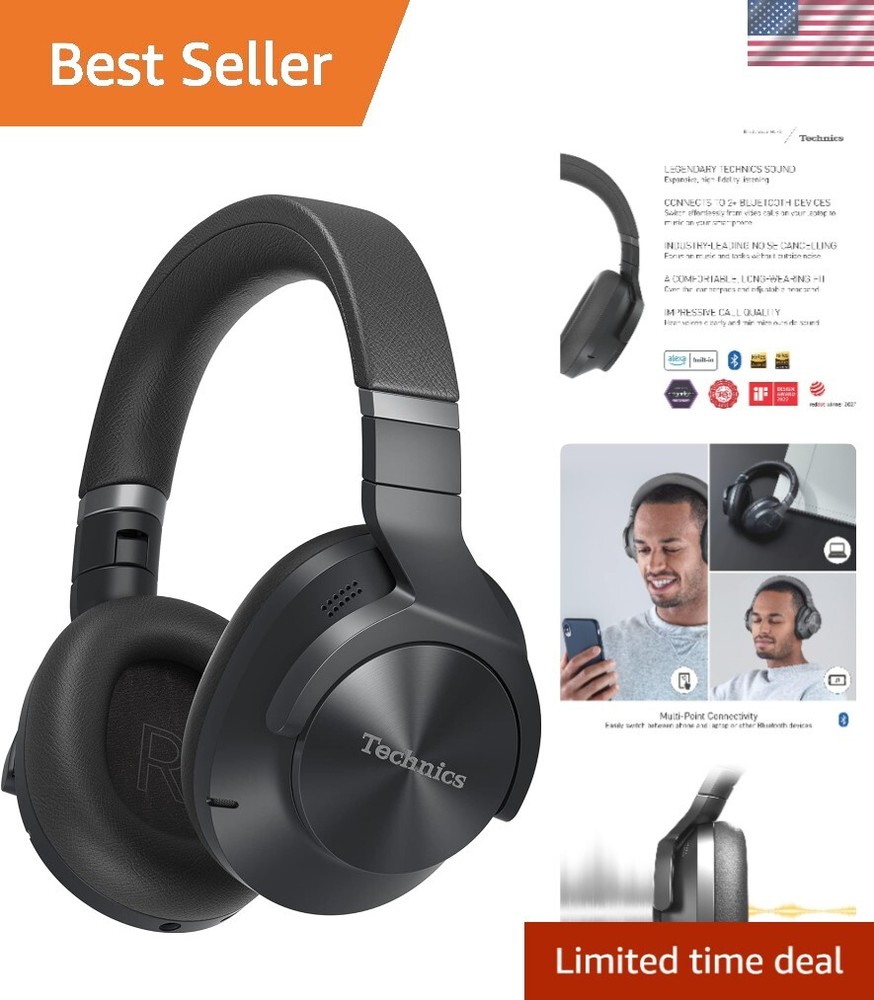 Wireless Noise Cancelling Headphones, 50 Hours Battery Life, High-Fidelity Bl...