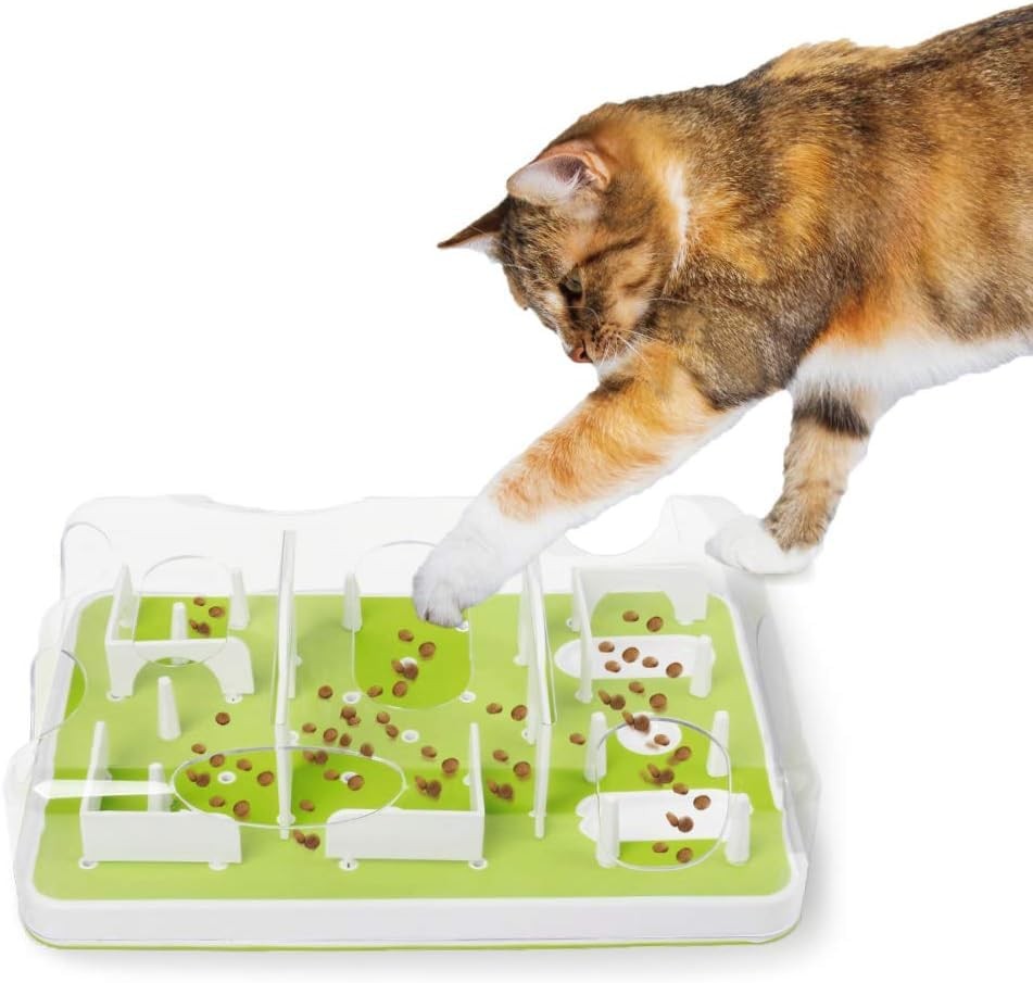 Interactive Cat Puzzle Feeder & Slow Feed Toy – Mental Stimulation Treat Disp...