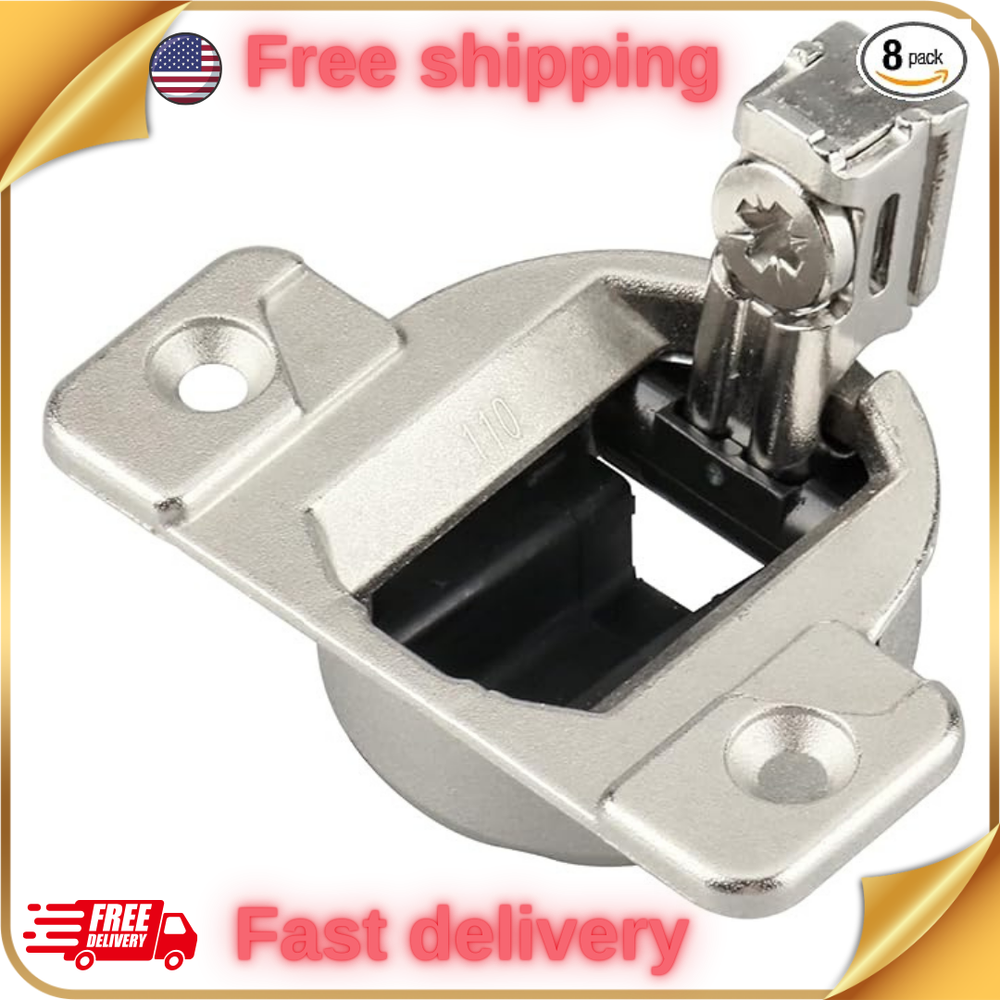 Blum 110 Degrees Screw on Self Closing Compact 33 Hinge Pack of 8 Plates Require