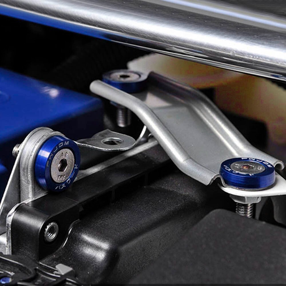 Upgrade Your Ride with JDM Blue Anodized M6x20 Fender Washer Kit 10pcs-image