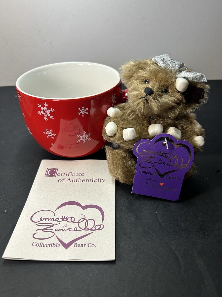 Vintage Teddy Bear Hot Cocoa Mug Set by Annette Funicello with Original Box
