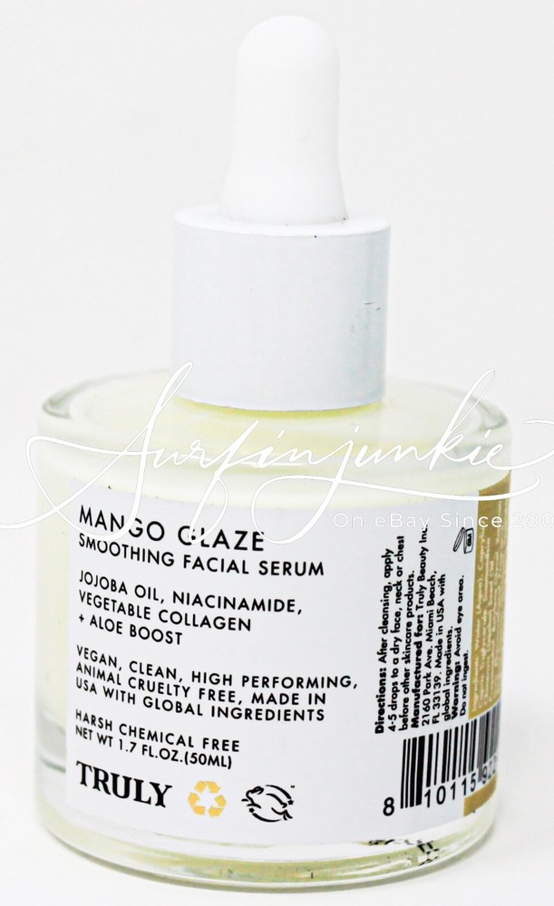 Truly Beauty Mango Glaze Smoothing Facial Serum Moisturizer 1.7 oz NWOB