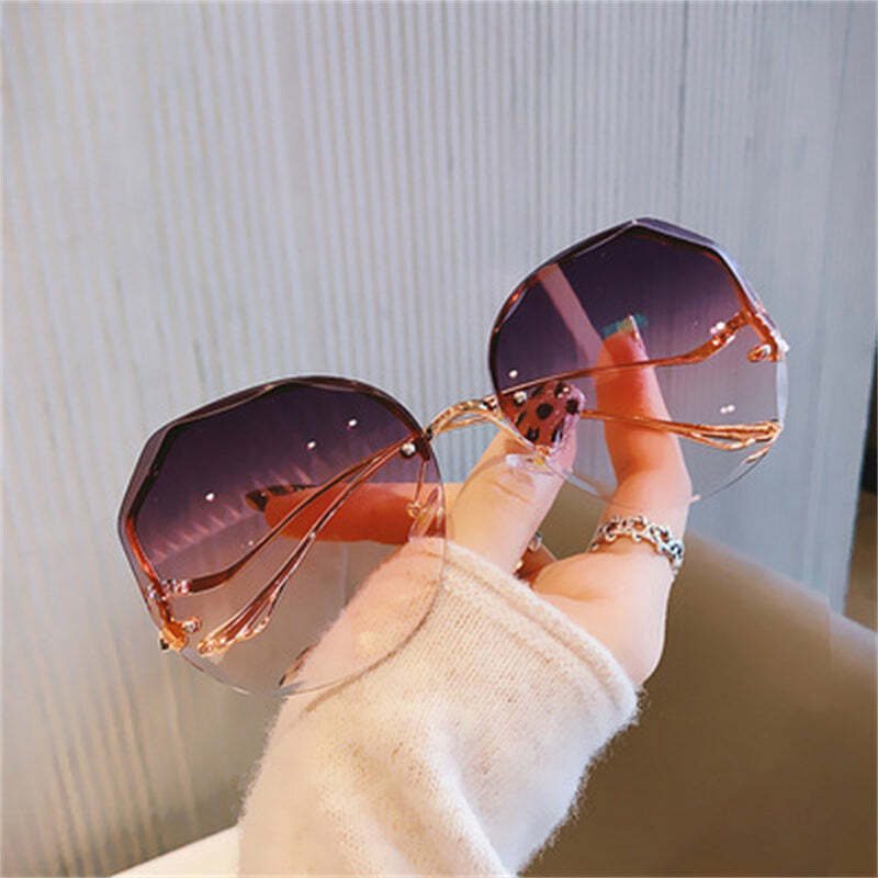 Women's Temperament And Fashion Anti-UV Rimless Glasses
