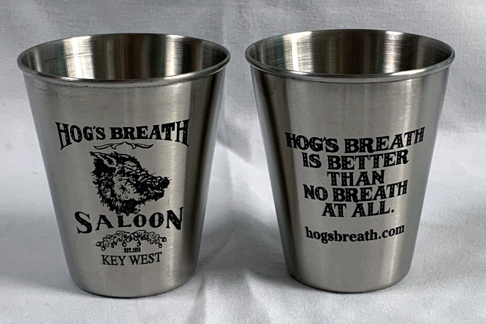 Hogs Breath Key West Saloon Shot Glasses Set of 2