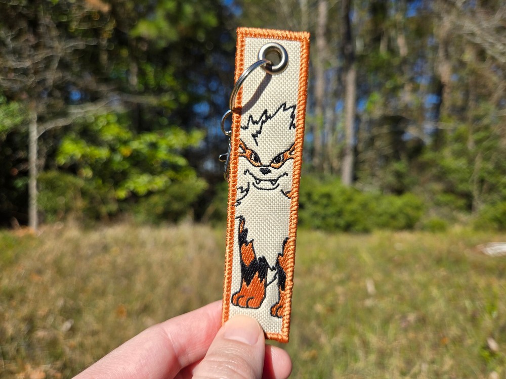 Arcanine Pokemon Keychain | Jet Tag | Flight Tag | Bag & Backpack Accessory