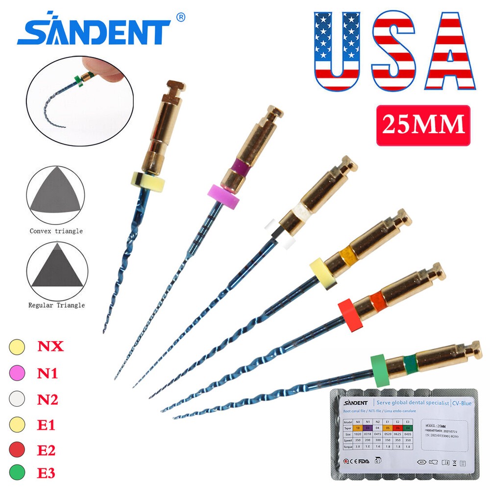 Endodontic Rotary Root Canal NiTi Memory Engine File 25mm