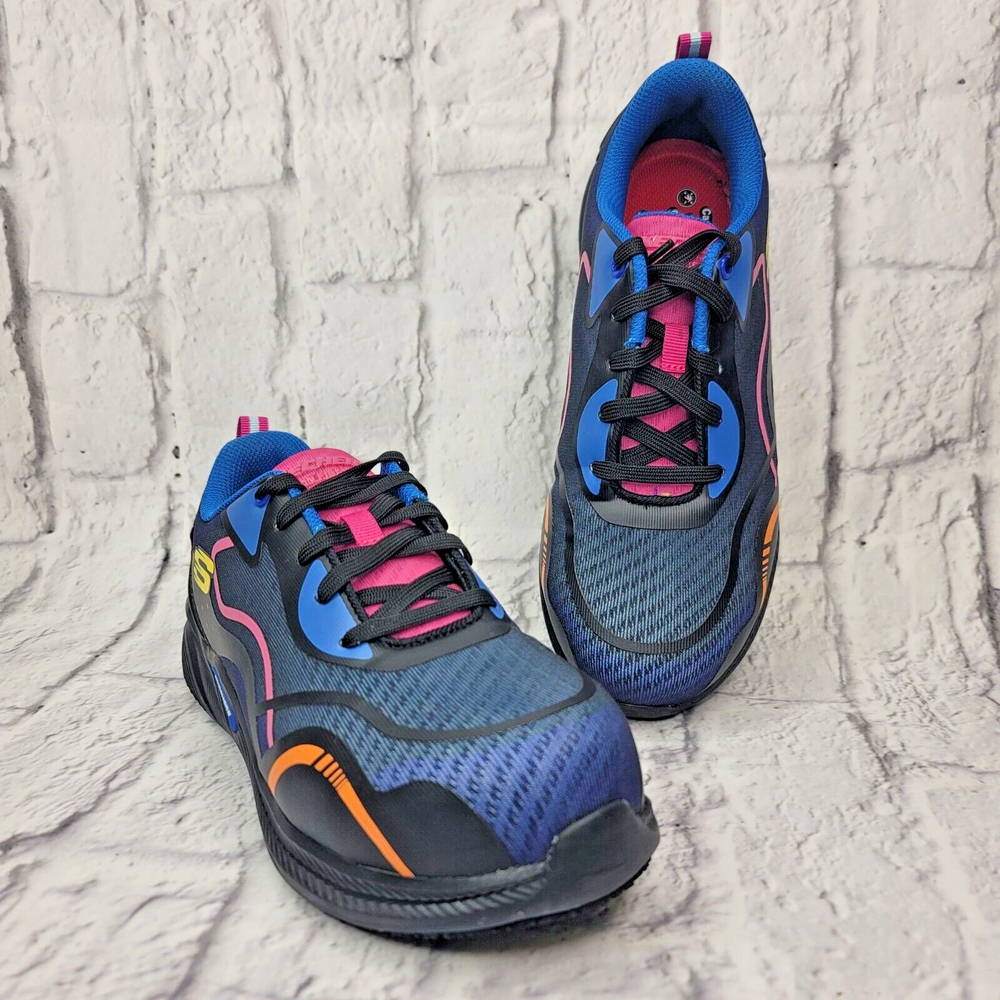 Skechers Carbix Womens Shoes Sz 8.5 Work Comfort Composite Toe Safety Slip Resis