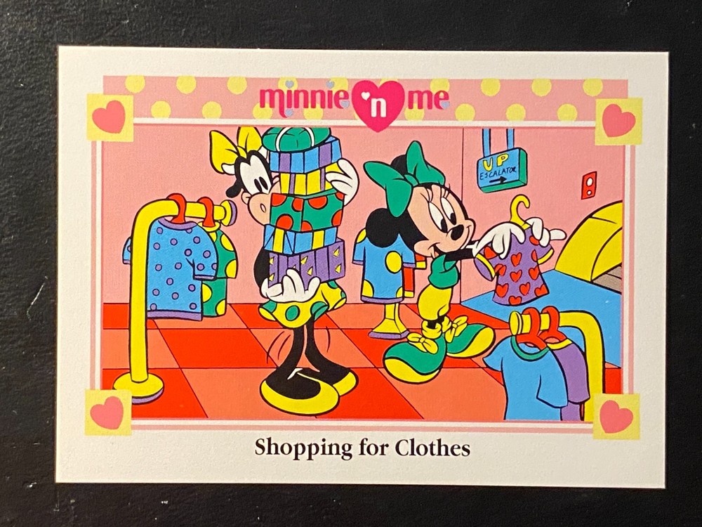 Shopping for Clothes 1991 Minnie 'n Me set Impel Walt Disney #120