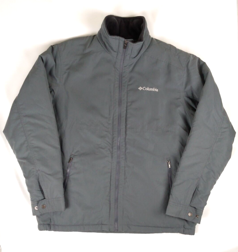Columbia Men's Gray Polyester Insulated Fleece-Lined Full-Zip Hiking Jacket