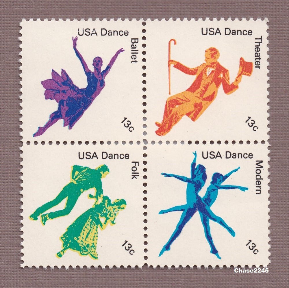 Scott #1749-52 American Dance 13c (Block of 4) 1978 Mint NH