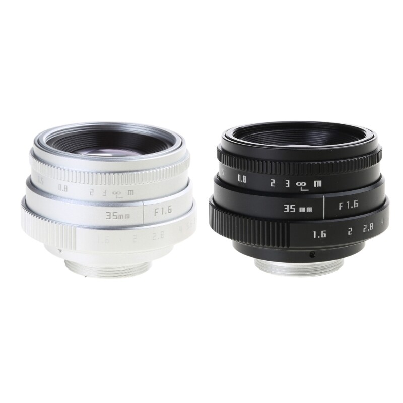 35mm F1.6 C-Mount Lens Industrial Lens for 3 Micro Single Camera Accessory