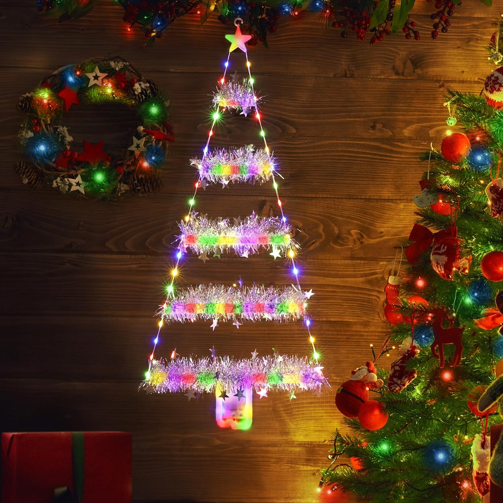 Christmas Decorations Indoor Lights, 2.65Ft LED Christmas Lights, Multicolor Chr