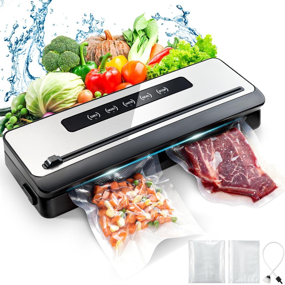 Food Saver Vacuum Sealer Machine 90Kpa with 12.6 Inch Roll Cutter for Freshness