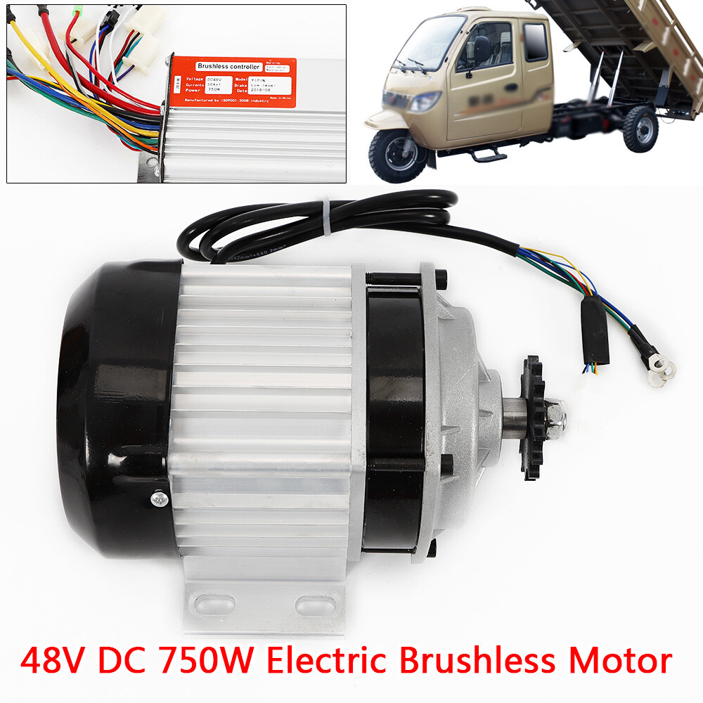 750W 48V Electric GoKart Tricycle Cart Brushless Motor Gear Reduction w/Control