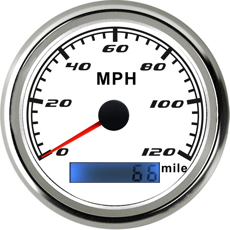 Waterproof 85mm Stainless GPS Speedometer 0-120MPH for Car Boat Marine Odometer
