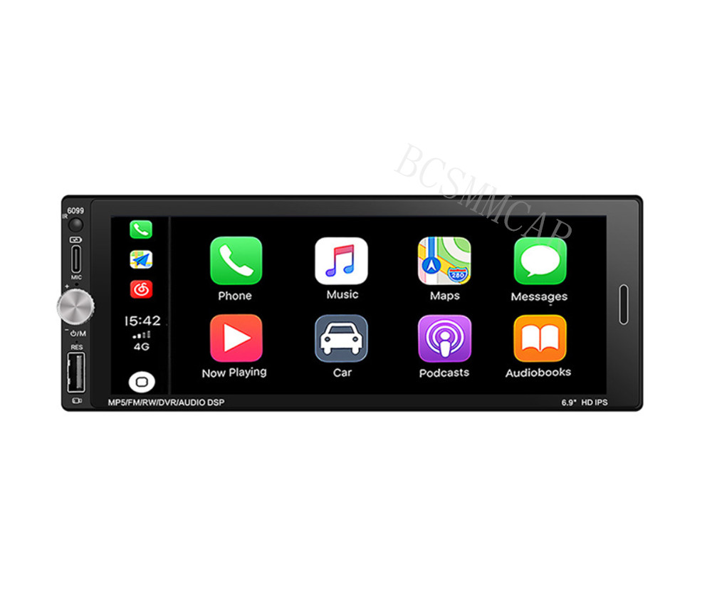 6.9in Stereo Car MP5 Player with BT, Mirror Link, Apple Carplay & Android Auto