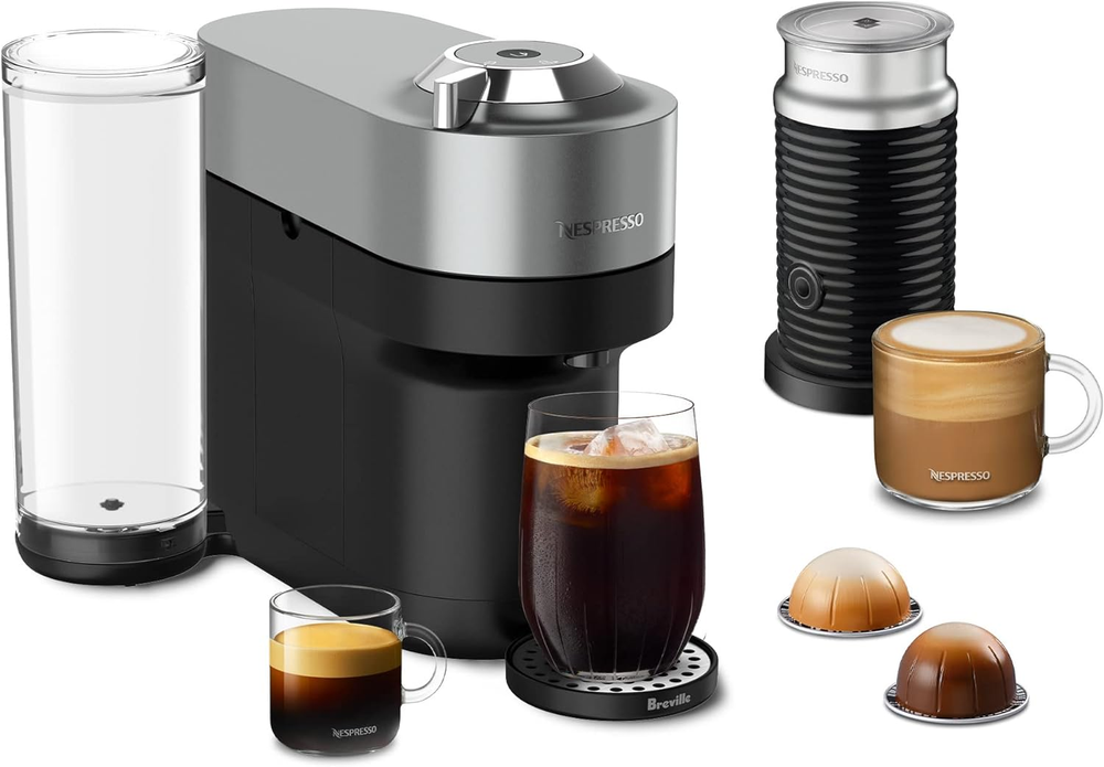 Nespresso Vertuo Pop+ Deluxe Coffee and Espresso Maker by Breville with Milk Fro