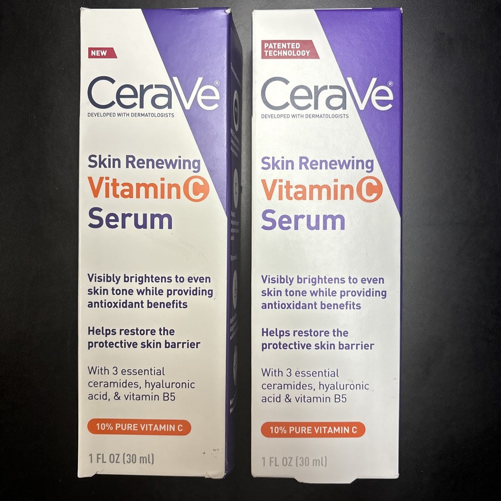 CeraVe 2pack Skin Renewing Vitamin C Serum with Hyaluronic Acid 1oz