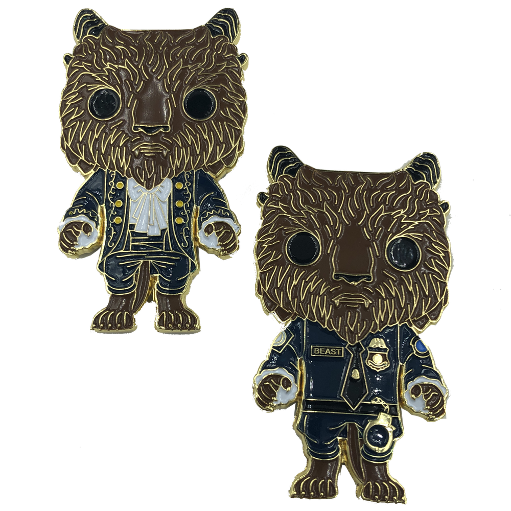 Beauty and the Beast Police Officer Challenge Coin CBP FBI ICE HSI ATF BH-009