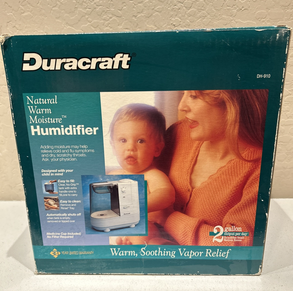 Vintage Duracraft Natural Cool Moisture Humidifier DH-830 -Open Box New w Manual
