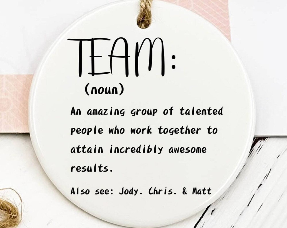 Team Definition Personalized Corporate Gift Coworker Gift Work Gift Office Gift