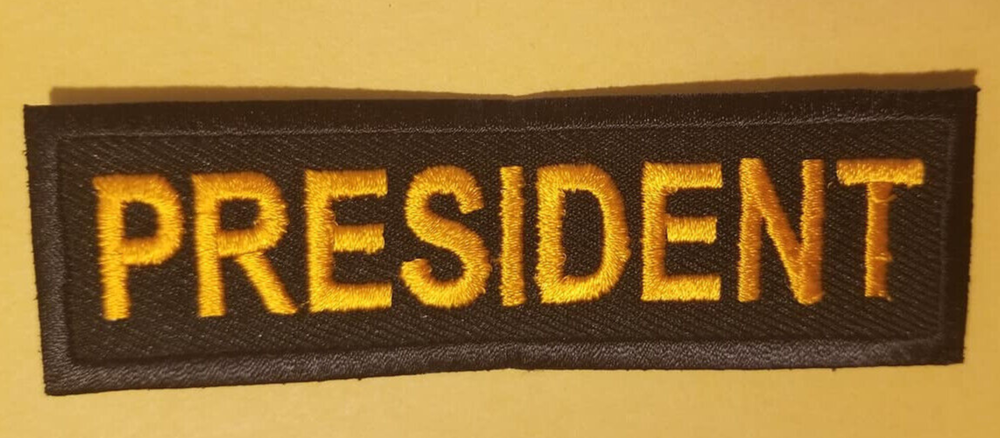 PRESIDENT Club Officer Embroidered Patch Worldwide shipping