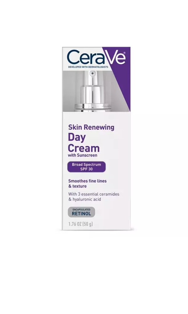 CeraVe SPF 30 Skin Renewing Anti Aging Retinol Day Cream - 1.76 oz - EXP 2026 !!