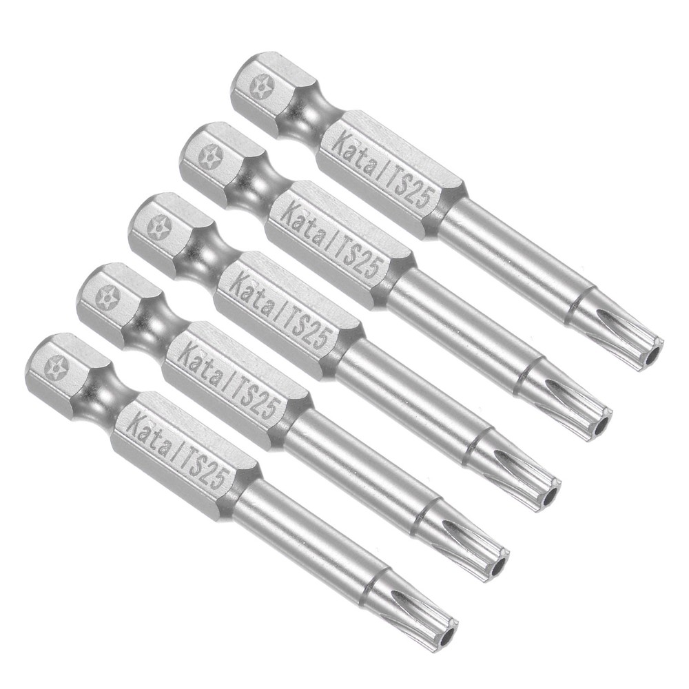 Magnetic T25 Torx Bits 5-Piece Set in Durable S2 Steel