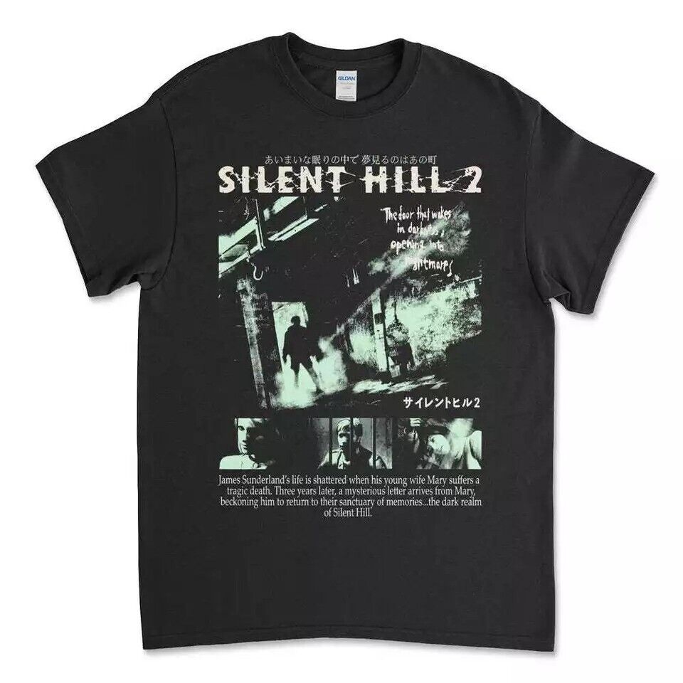New Silent Hill 2 Black Shirt, Horror Survival Gaming Shirt
