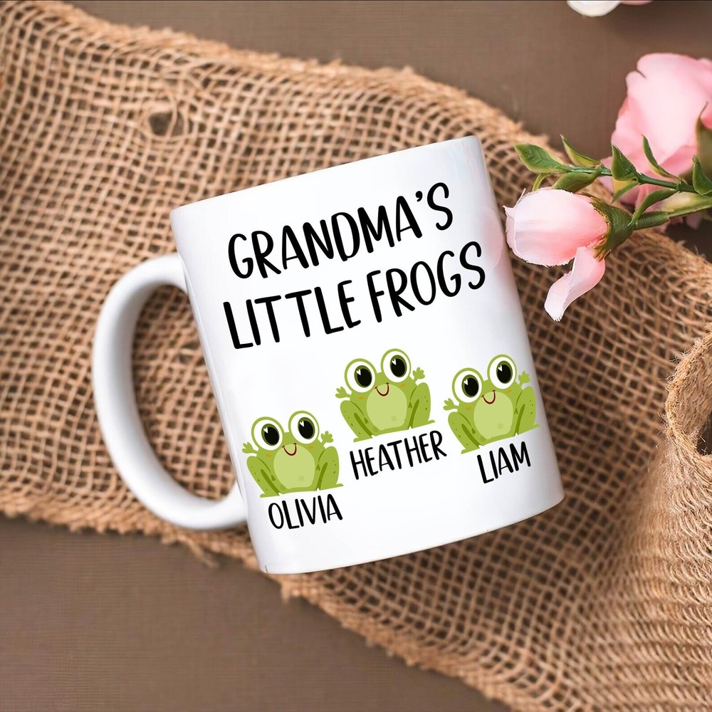 Personazlized Grandma's Little Frogs Mug Funny Grandma Mug Mother's Day Gift