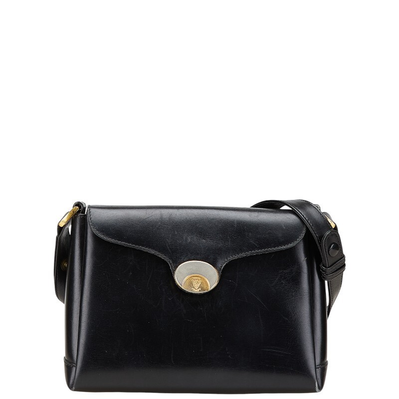 GUCCI Old Shoulder Bag Black Leather 692343